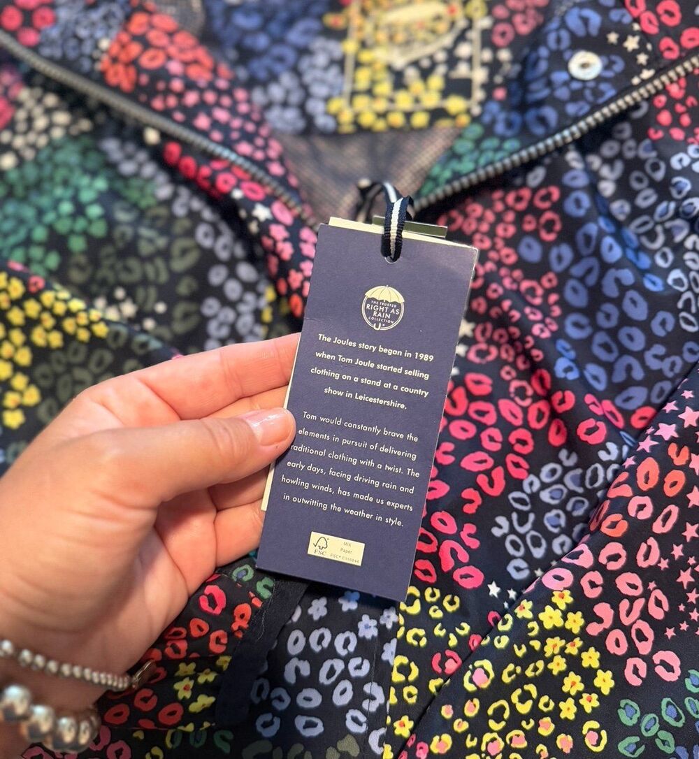 Joules Waybridge Raincoat in Party Leopard Print Women’s Size 6 NWT! - Picture 11 of 12